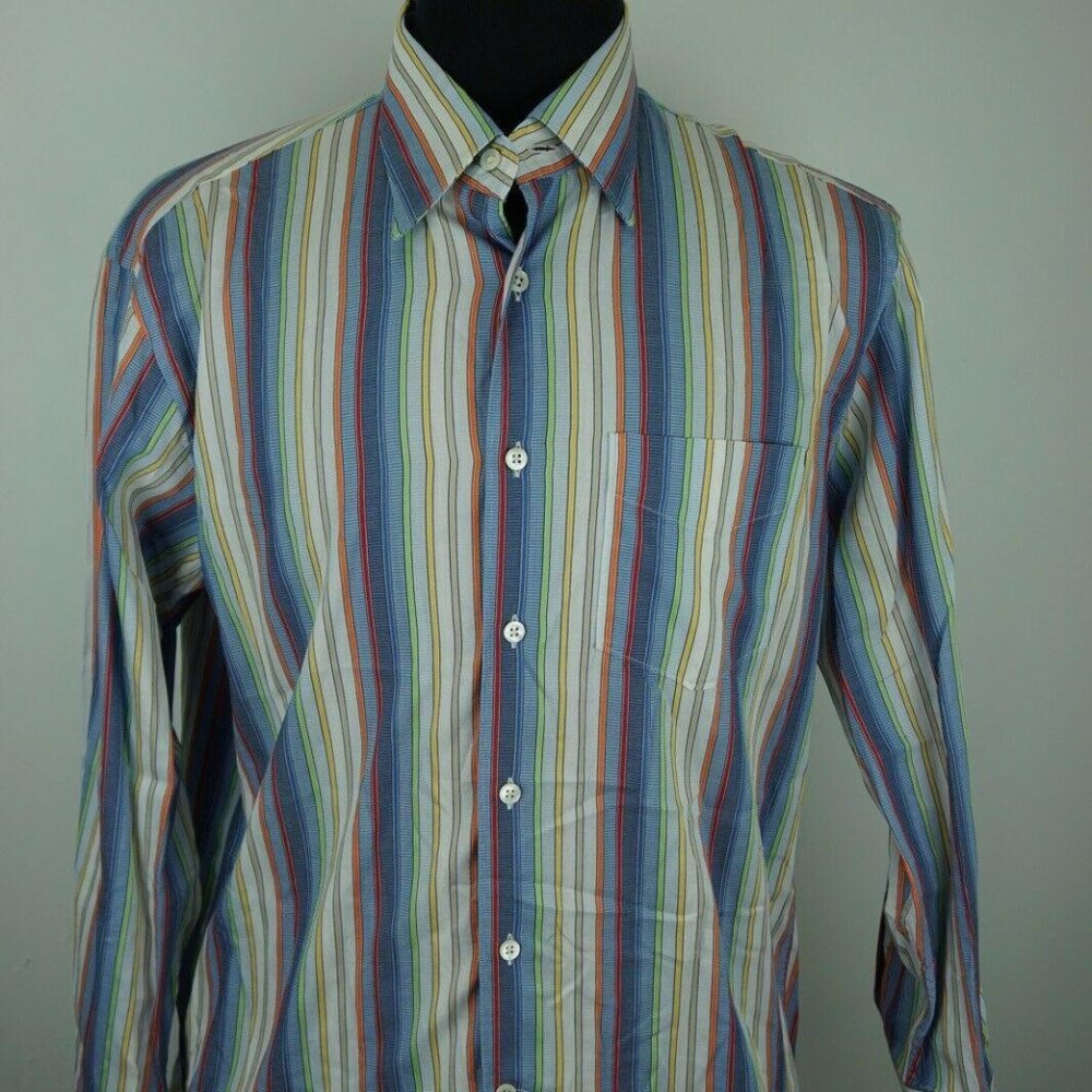 Canali Brown Label Multicolor Repp Striped shirt - Picture 4 of 6